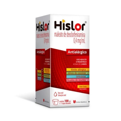 Hislor 0.4mg/ml sol oral 100ml uniao quimica