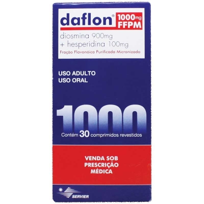 Daflon Diosmina 900mg + Hesperidina 100mg 60 Comprimidos