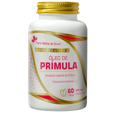 Óleo de Prímula Flora Nativa 500mg 60 Cápsulas
