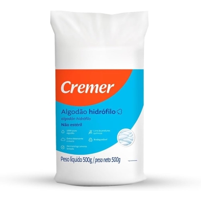 Algodão Hidrófilo Cremer Rolo 500G