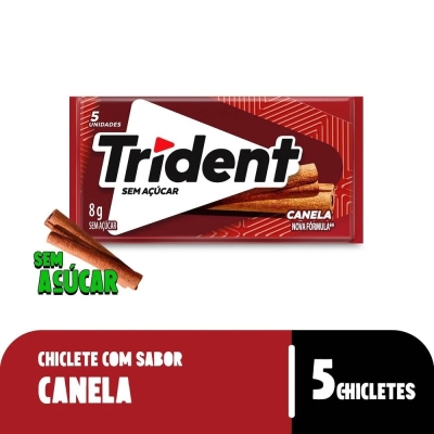 Goma de Mascar Trident Sem Açúcar Canela 8g
