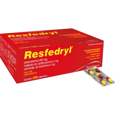 Resfedryl Paracetamol + Maleato de Clorferinamina + Cloridrato de Fenilefrina 5 Cápsulas