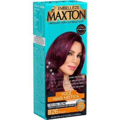 Tinta de Cabelo Permanente Maxton - 8.26 Marsala