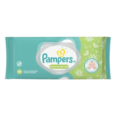 Lencos umed pampers aloe vera 4x48 un l4p3