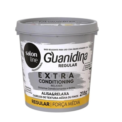 Guanidina Extra Conditioning Regular Alisa e Relaxa Salon Line 218gr