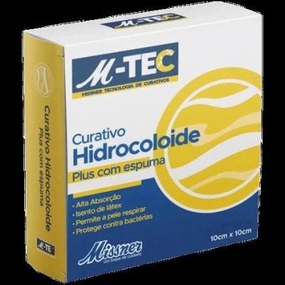 Curativo Missner Hidrocoloide Plus com Espuma 10x10cm Caixa com 10 Unidades