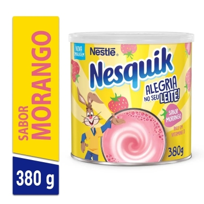 Pó para Preparo Nesquik Morango Lata 380g