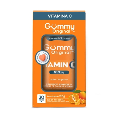 Vitamina C Gummy Vitamin C 100mg Tangerina 30 Gomas