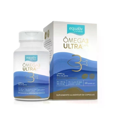 Ômega 3 Ultra Caps Concentrado 1000mg 120 Cápsulas Gel Equaliv
