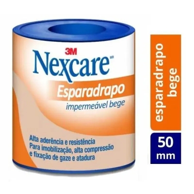 Esparadrapo Impermeavel Nexcare Bege 50mm X 3m