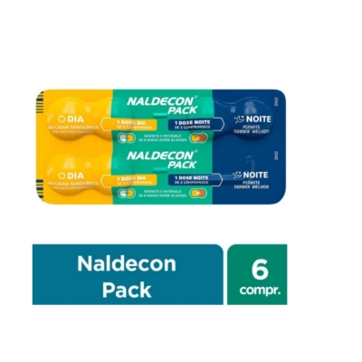 Naldecon Dia e Noite Paracetamol + Cloridrato Fenillefrina + Maleato de Carbinoxamina 6 Comprimidos