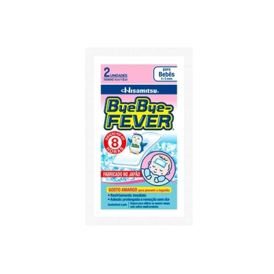 Adesivo para Alívio da Febre Bye Bye Fever Bebês 0 a 2 Anos - 2 Unidades