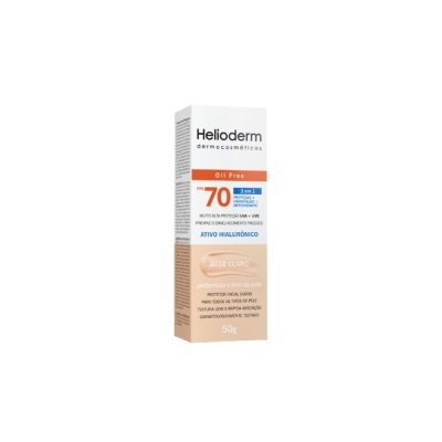 Helioderm facial fps70 bege claro 50gr