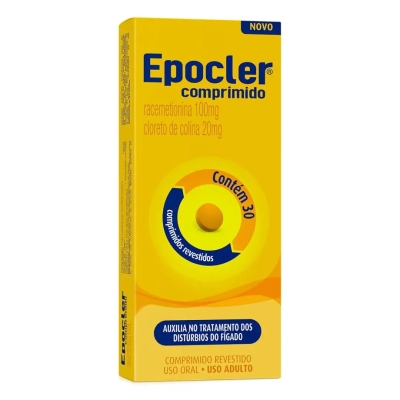 Epocler Racemetionina 100mg + Cloreto de Colina 20mg 30 Comprimidos