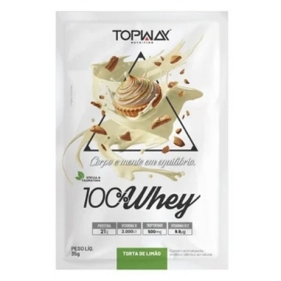 Whey Protein Topway 100% Concentrado Torta de Limão Sachê 35g