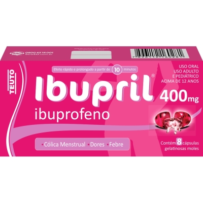 Ibupril 400mg 8 Cápsulas Gelatinosas Moles