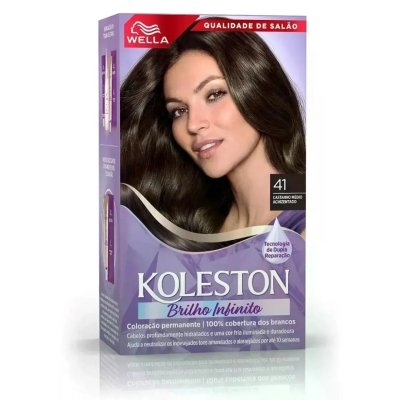 Tintura Creme Koleston Nº41 Castanho Medio Acinzentado 1 Unidade 