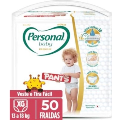 Fralda Calça Personal Baby Premium Pants XG 50 Unidades 