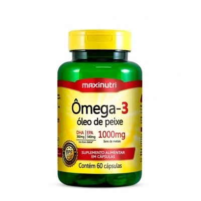 Ômega 3 1000mg 60 Cápsulas Maxinutri 