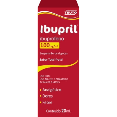 Ibupril Ibuprofeno 100mg/ml Suspensão Oral 20ml