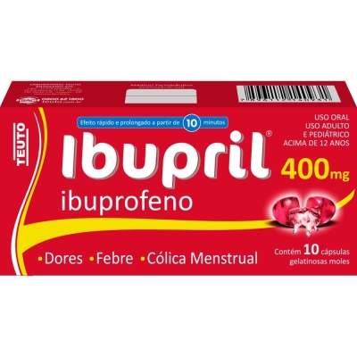Ibupril 400mg 10 Cápsulas Gelatinosas Moles