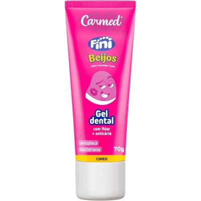 Carmed gel dental fluor 70g beijos