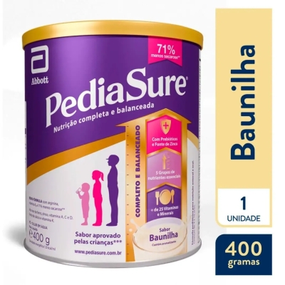 Suplemento Infantil Pediasure 4 a 10 anos Baunilha 400g