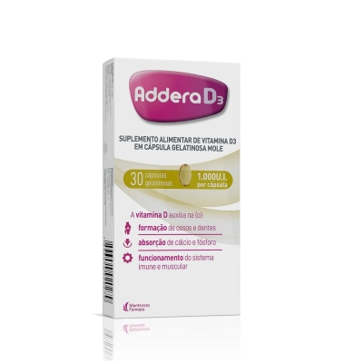 Vitamina D 1.000UI Addera D3 30 Cápsulas