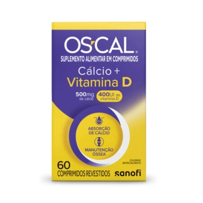 Cálcio 500mg + Vitamina D 400UI Os-Cal D 60 Comprimidos