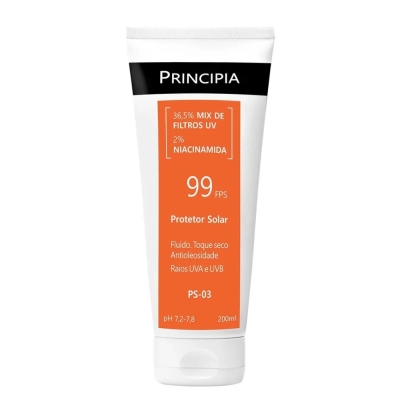 Protetor Solar Principia 36,5% Mix de Filtros UV + 2% Niacinamida FPS 99 PS-03 200ml