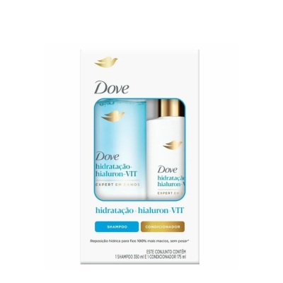 Kit Dove Hidratação + Hialuron-VIT Shampoo 350ml + Condicionador 175ml