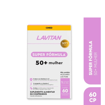 Lavitan Super Fórmula 50+ Mulher Polivitamínico 60 Comprimidos