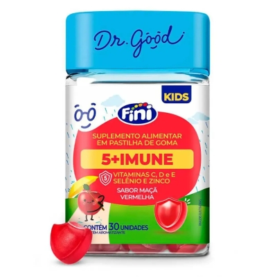 Dr. Good 5+Imune Kids Maçã Vermelha Infantil 30 Gomas