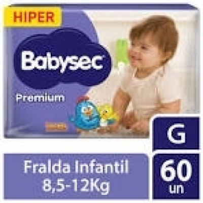 Fralda Babysec Galinha Pintadinha Premium Hiper M G 60 Unidades