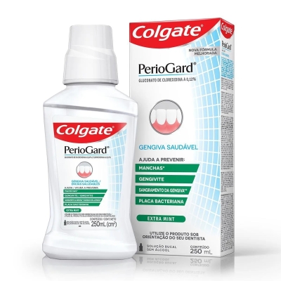 Enxaguante Bucal Sem Álcool Colgate Periogard Extra Mint 250ml