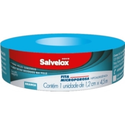 Fita Microporosa Salvelox Branca 1,2cm X 4,5mts 