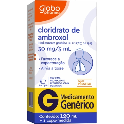 Cloridrato de Ambroxol 30mg/5ml Xarope 120ml Genérico Globo