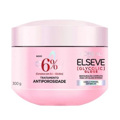 Máscara de Cabelo Tratamento Antiporosidade Elseve Glycolic Gloss 300g