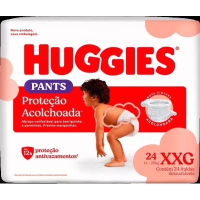 Fralda Pants Huggies Proteção Acolchoada Tamanho XXG 24 Unidades