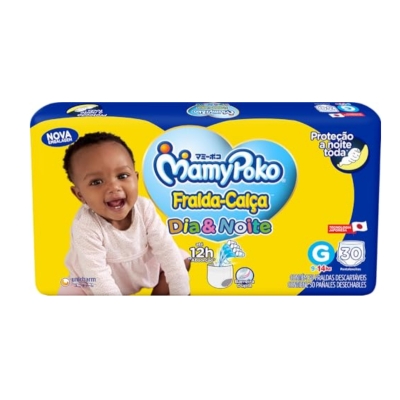 Fralda Mamypoko Calca Dia/Noite Mega G 30 Unidades 