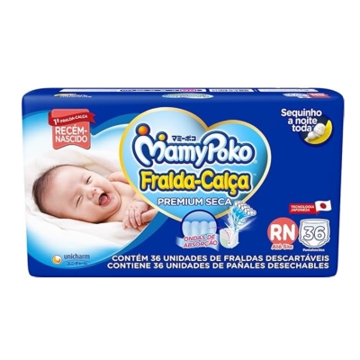 Fralda Mamypoko Calca Jumbo RN 36 Unidades Azul