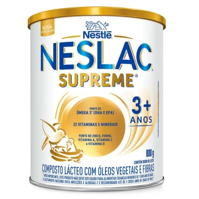 Composto Lácteo Neslac Supreme Nestlé Fase 3+ Anos 800g