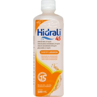 Hidrali 45 Solução de Uso Oral Sabor Laranja 500ml