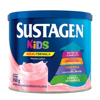 Suplemento Infantil Sustagen Kids a partir de 3 anos Morango 350g
