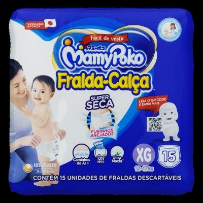 Fralda Mamypoko Calca Jumbo XG 15 Unidades Azul