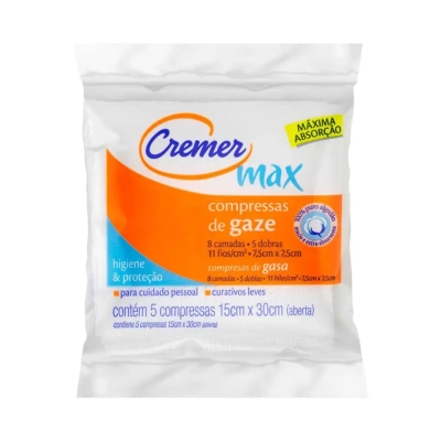 Compressa de Gaze Cremer Max 5 Unidades