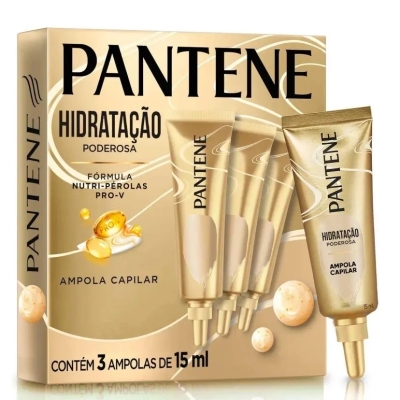 Kit Ampola de Tratamento Pantene Hidratação Poderosa 3 Unidades de 15ml