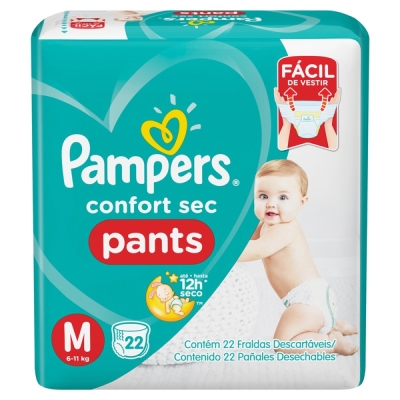 Fr pampers confort sec pants m 20 un