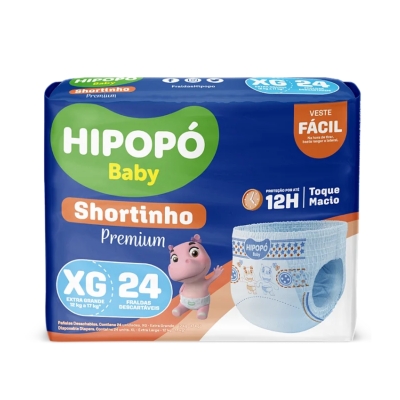 Fralda Hipopo Baby Shortinho XG 24 Unidades