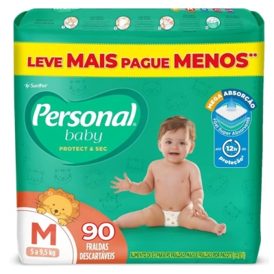 Fralda Personal Baby Giga M 90 Unidades 